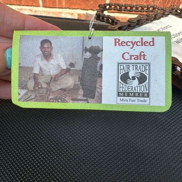 Bicycle Chain Recycled 3 Tier Hanging Picture Frame Approx. 17” x 3.75” x 3.75” - Picture 6 of 7